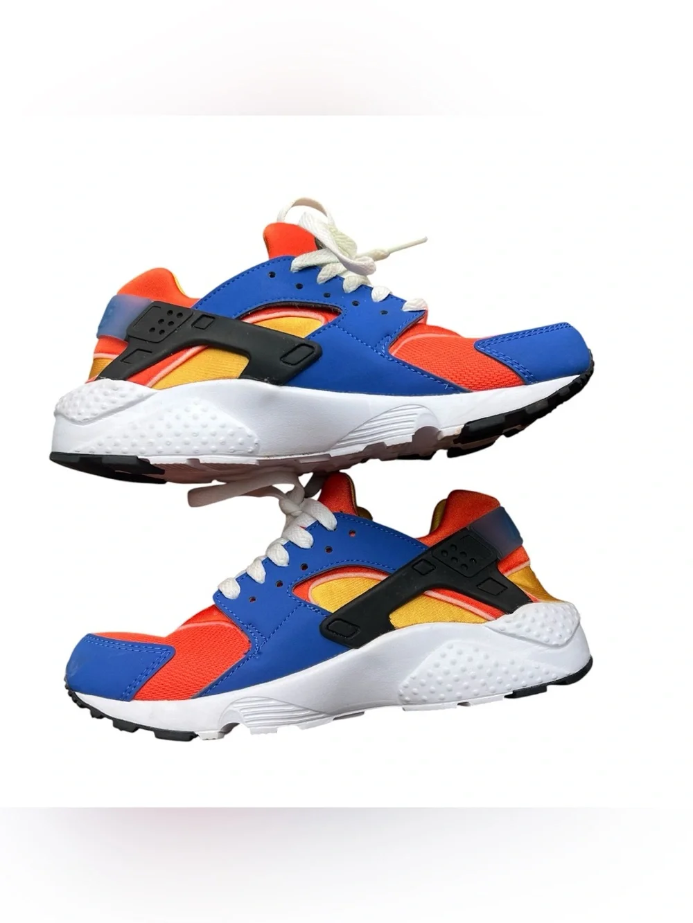 Nike Huarache Run Hyper Royal Blue Yellow Youth Size 6Y Excellent Condition